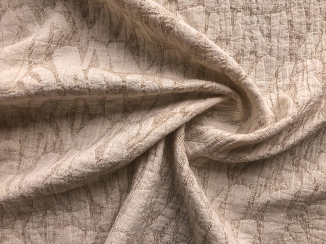 Cotton/Linen Jacquard Shapes Oatmeal Stonemountain & Daughter Fabrics