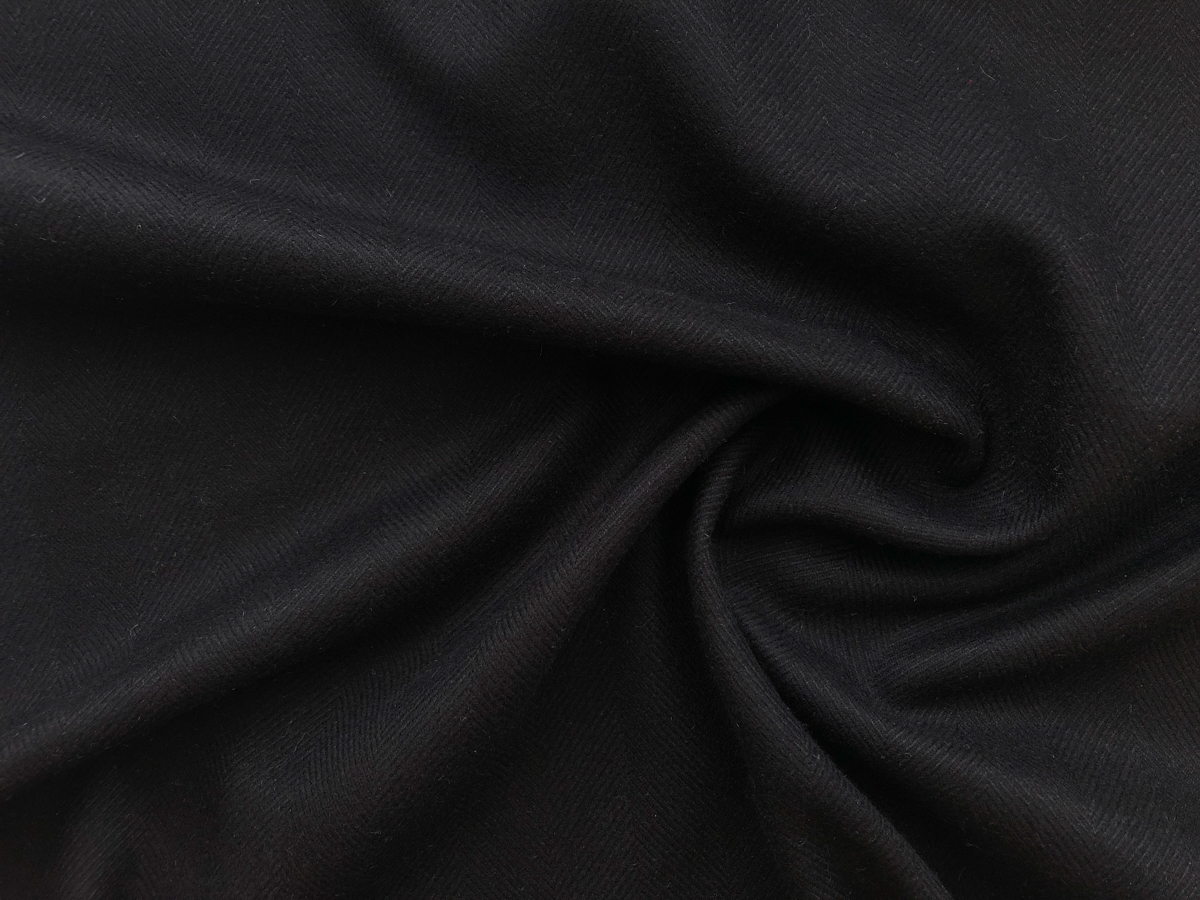 Wool Melton - Black - Stonemountain & Daughter Fabrics