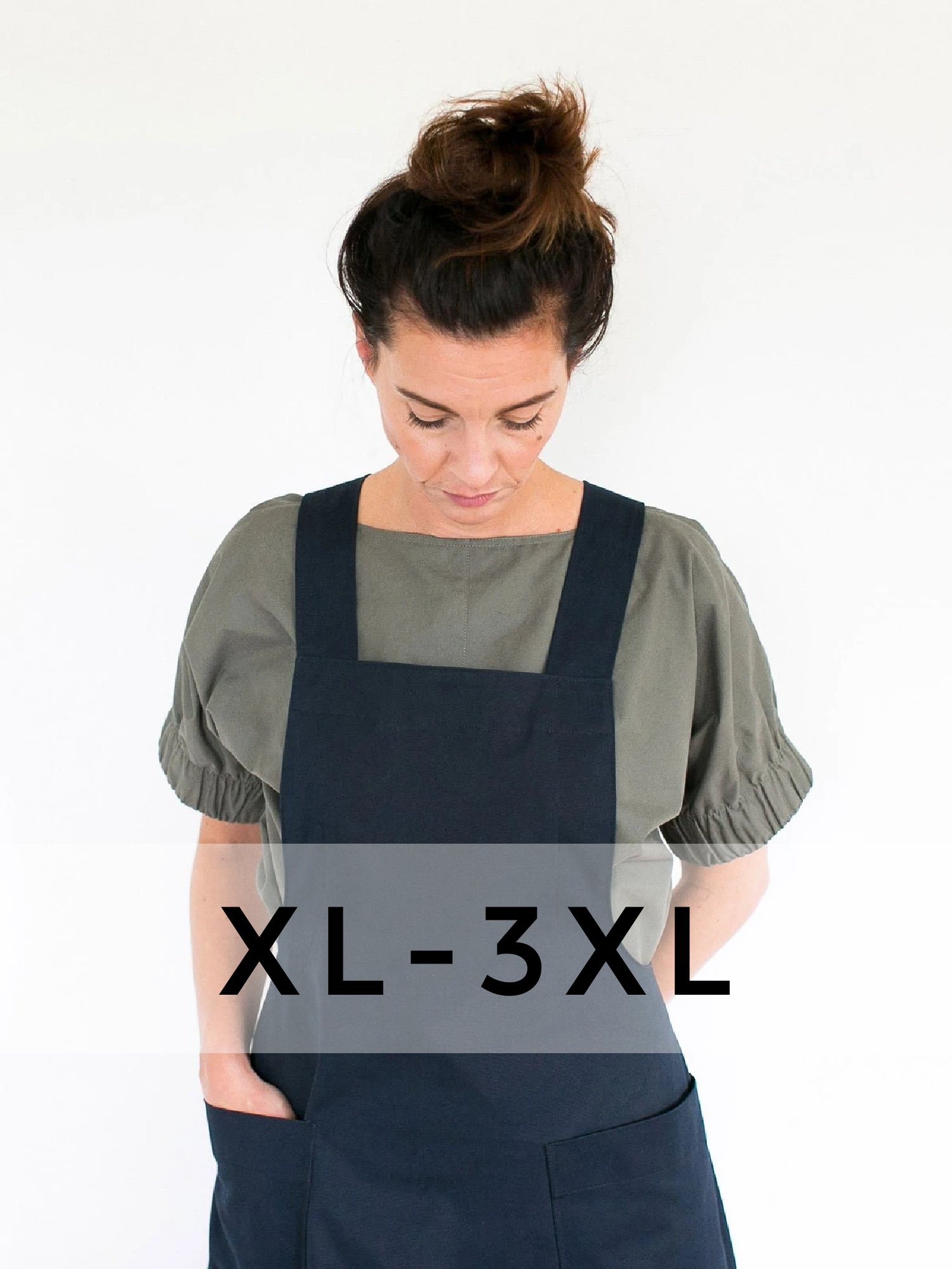 S to 3XL Cross Back Apron Sewing Pattern /japanese Pinafore