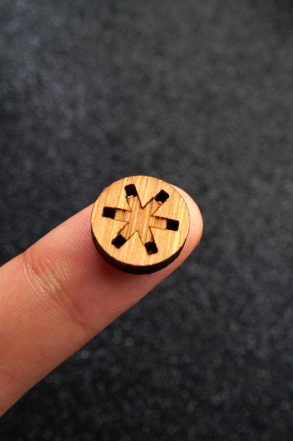 Arrow Mountain Bamboo Button - Asterisk