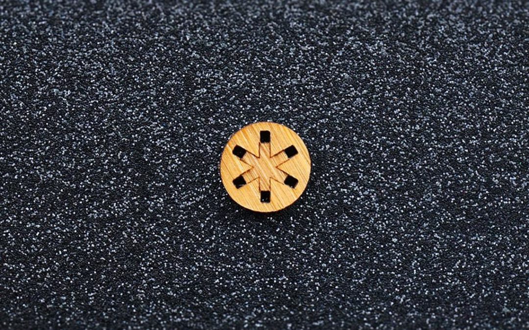 Arrow Mountain Bamboo Button – Asterisk