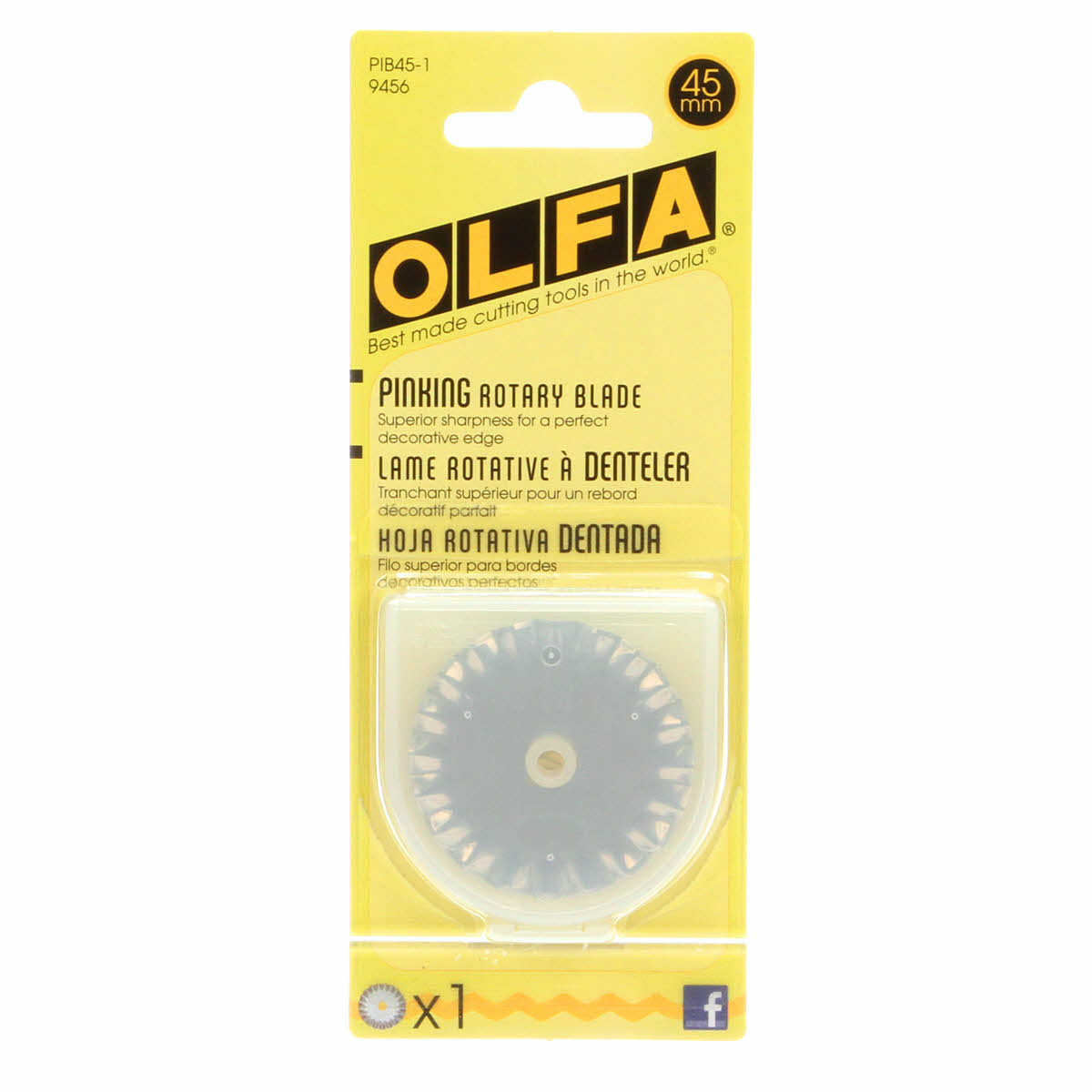 OLFA Decorative Rotary Blade 45mm-Pinking