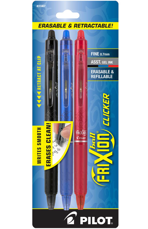 Frixion Clicker Pen - Black - 2 Pack