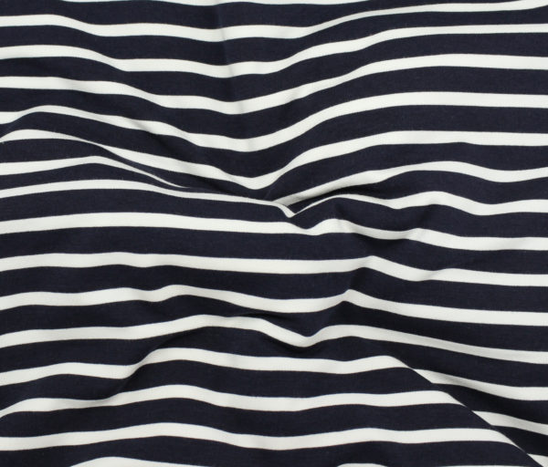 Striped Bamboo/Cotton French Terry - Black