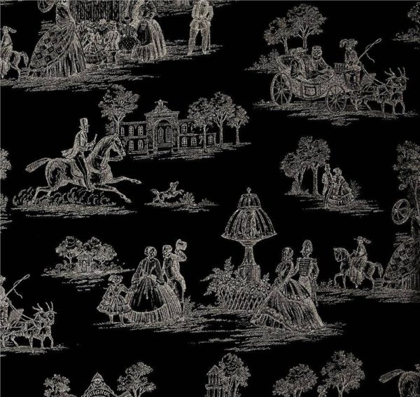 Quilting Cotton - Alexander Henry - Luxembourg Garden - Black