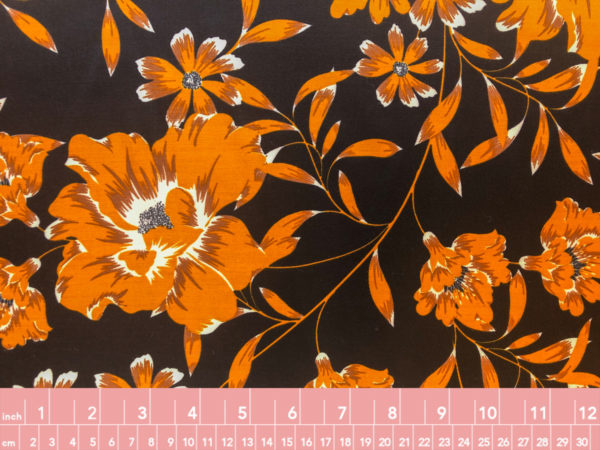 Italian Viscose/Silk Lawn - Autumn Floral