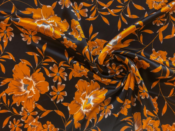 Italian Viscose/Silk Lawn - Autumn Floral