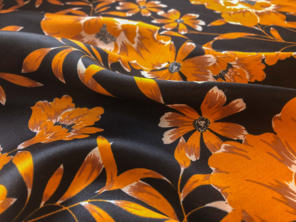 Italian Viscose/Silk Lawn - Autumn Floral