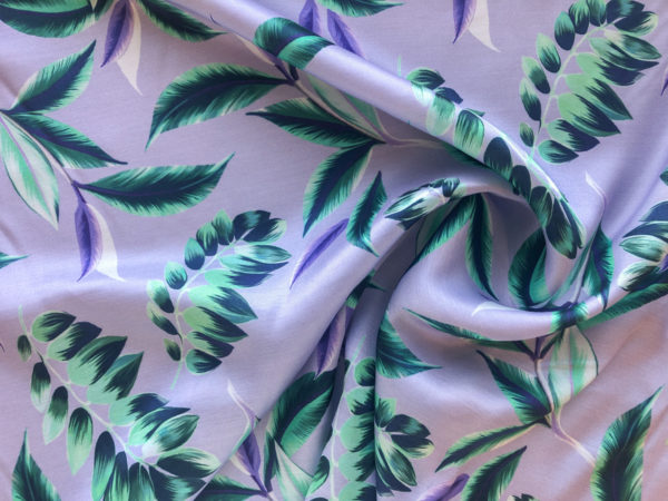 Italian Viscose/Silk Lawn - Tropical Flora