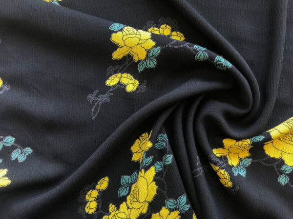 Deadstock Rayon Crepe - Yellow Rose