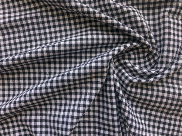 Cotton/Linen Gingham - Big Check - Navy