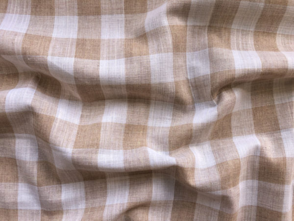 Cotton/Linen Gingham - Big Check - Navy