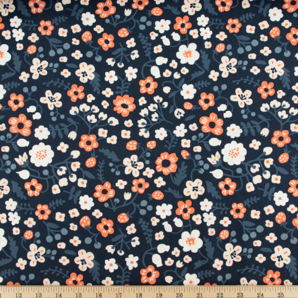 Birch - Organic Cotton Lawn - Bella - Midnight