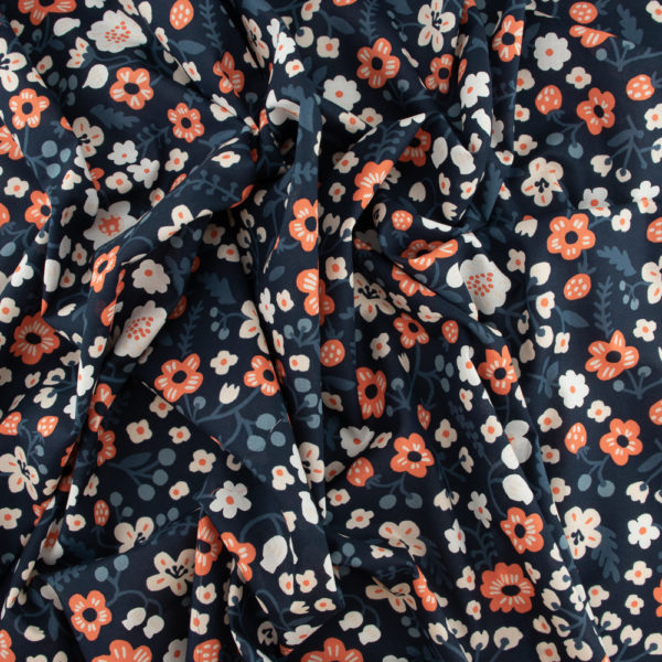 Birch - Organic Cotton Lawn - Bella - Midnight