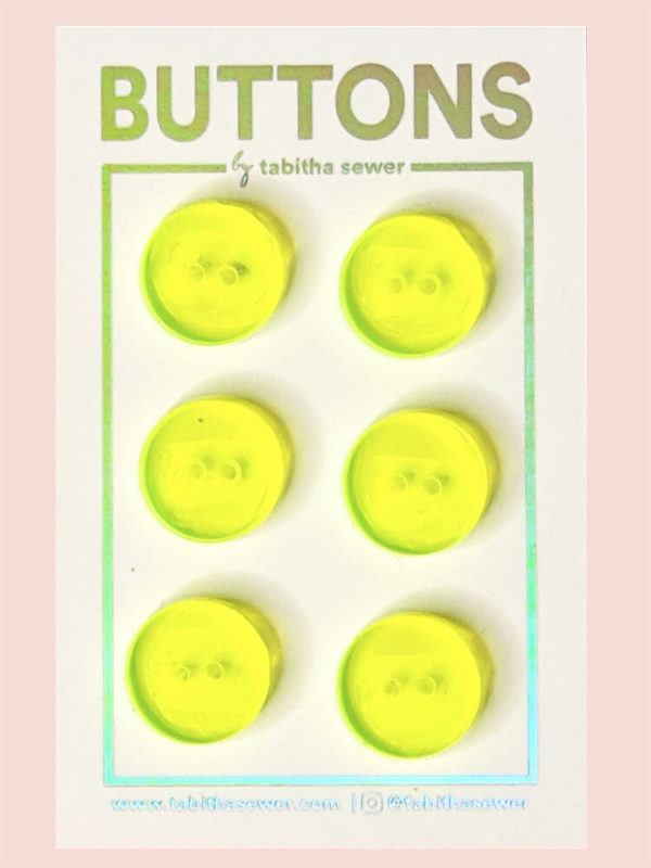 Tabitha Sewer - Button Pack - Neon Green