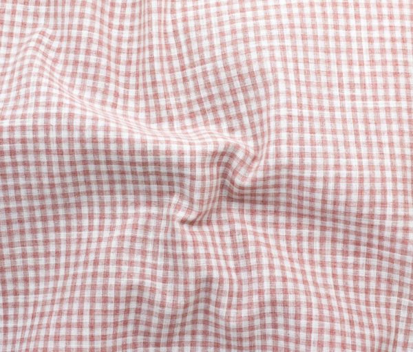 Cotton/Linen Gingham - Little Check - Peach Blossom