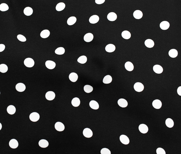 Viscose Crepe - Polka Dot - Black