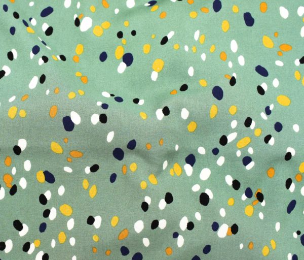 Rayon Challis - Colorful Speckles - Mint
