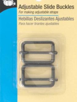 Dritz Adjustable Slide Buckles - 1 inch - Gunmetal