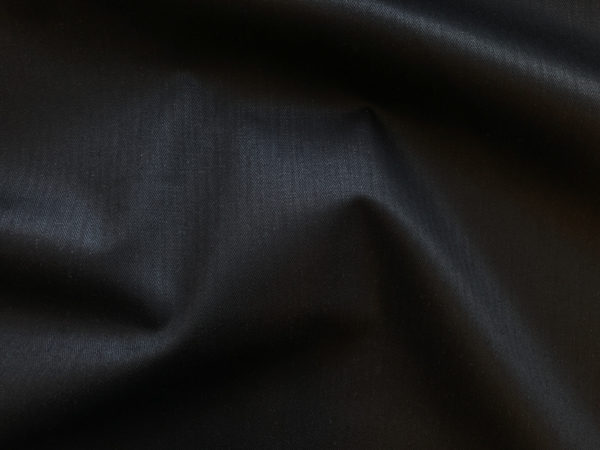 5.5oz Water Repellent Hemp/Organic Cotton Herringbone Twill - Black