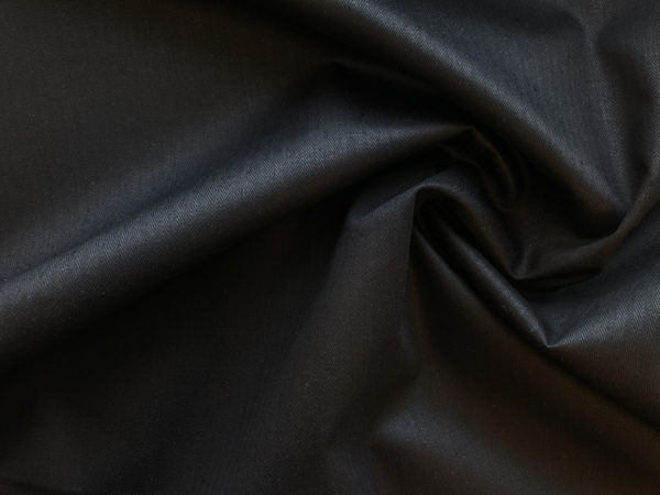 5.5oz Water Repellent Hemp/Organic Cotton Herringbone Twill - Black