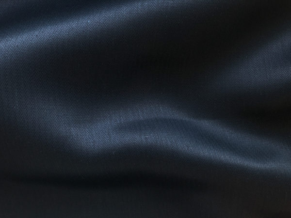 6oz Hemp/Organic Cotton Herringbone Twill - Deep Slate Blue