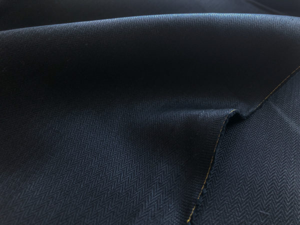 6oz Hemp/Organic Cotton Herringbone Twill - Deep Slate Blue