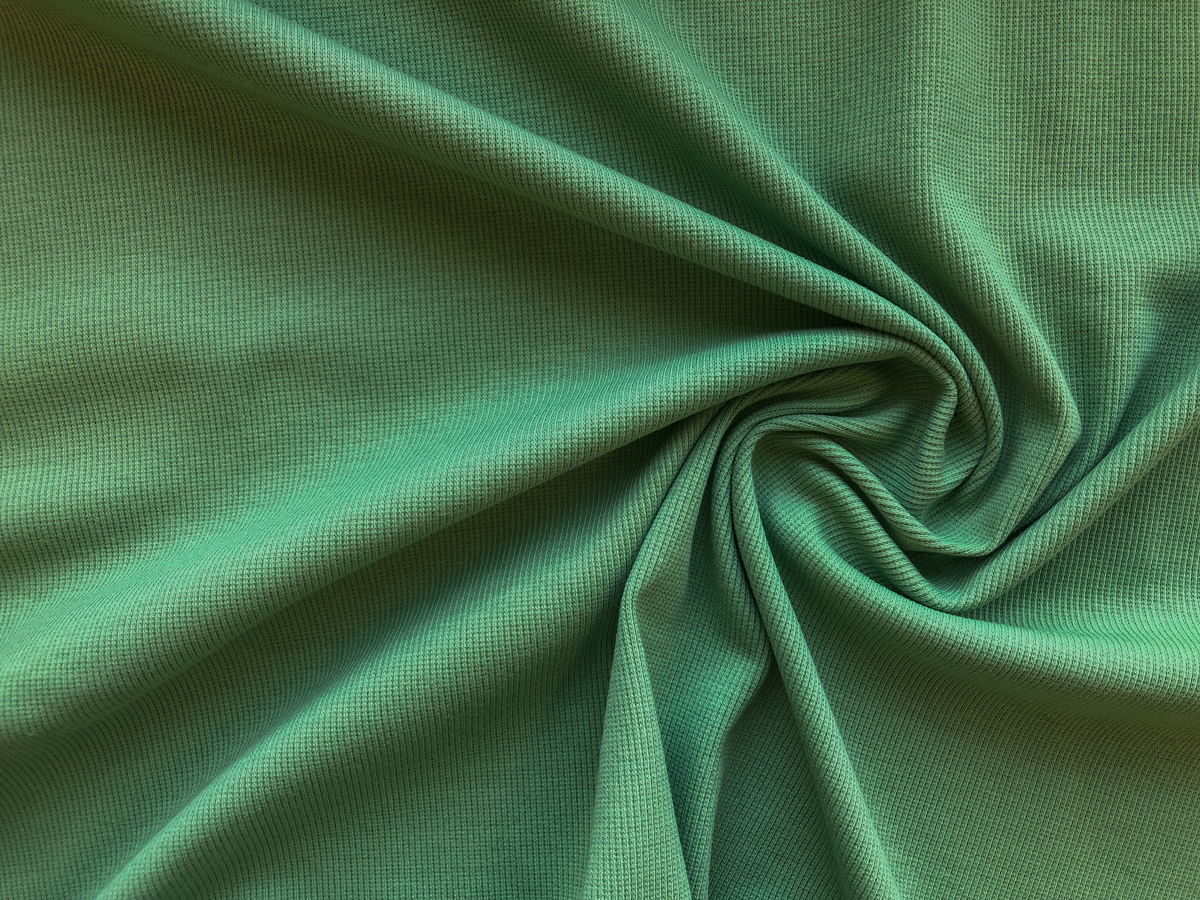 Sage Polyester/Spandex/Cotton Waffle Thermal Fabric