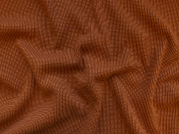 Organic Cotton Waffle Knit - Cinnamon