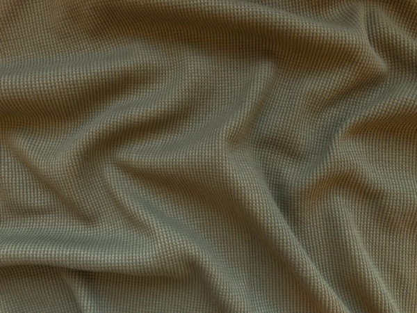 Organic Cotton Waffle Knit - Olive Drab