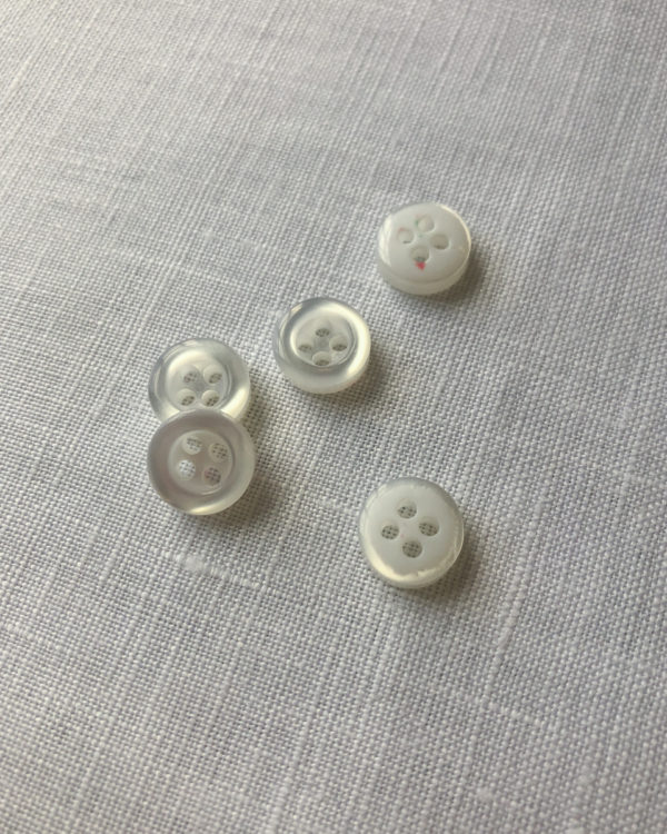 Flat Corozo Buttons - Off White