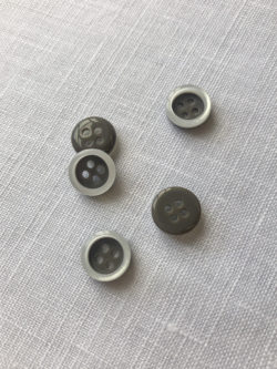 Flat Corozo Buttons - Off White