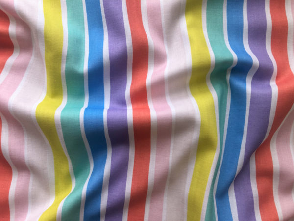 Organic Cotton Double Gauze - Over the Rainbow - Rainbow Stripes