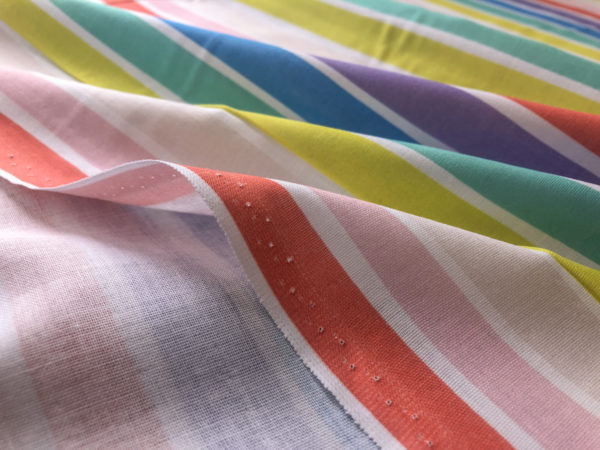 Organic Cotton Double Gauze - Over the Rainbow - Rainbow Stripes