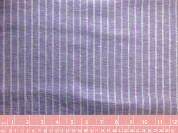 Deadstock Yarn Dyed Linen - Lavender Stripe