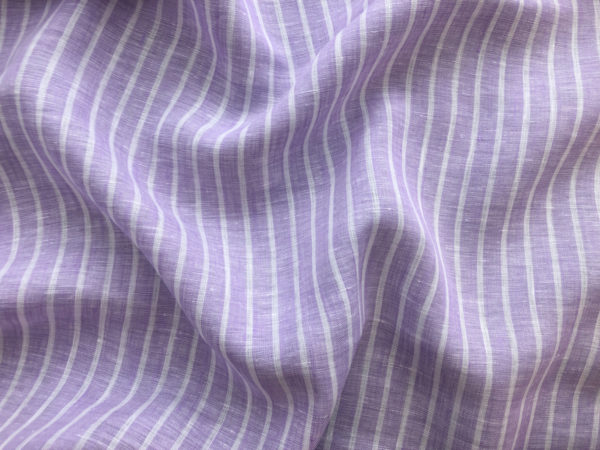 Deadstock Yarn Dyed Linen - Lavender Stripe