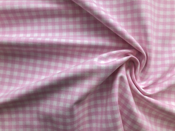 Deadstock Cotton Canvas - Pink Gingham