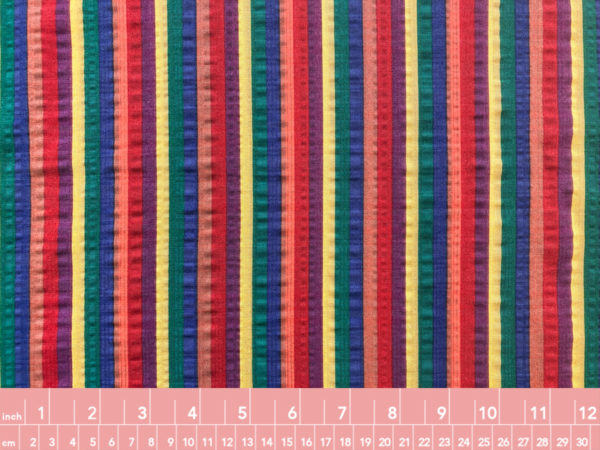 Rainbow Stripe Cotton/Rayon Voile