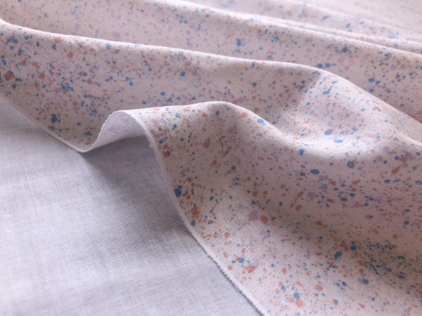 Organic Cotton Double Gauze - Rainbow Dust - Sky Granite