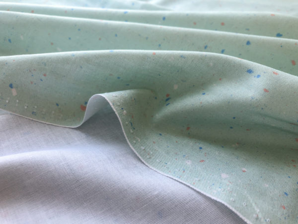 Organic Cotton Double Gauze - Rainbow Dust - Sky Granite