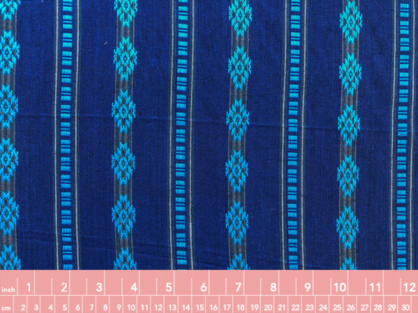 Yarn Dyed Cotton - Diamond Stripe - Blue