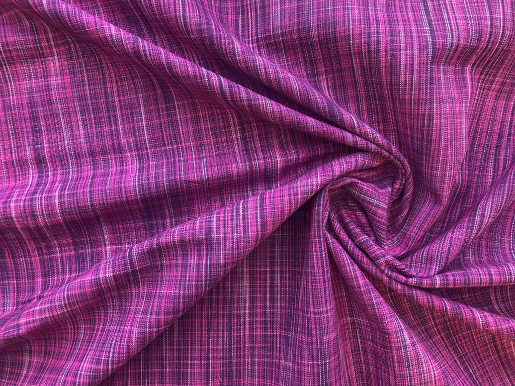 Yarn Dyed Cotton – Crosshatch – Magenta - Stonemountain & Daughter Fabrics