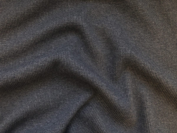 Organic Cotton Waffle Knit - Charcoal