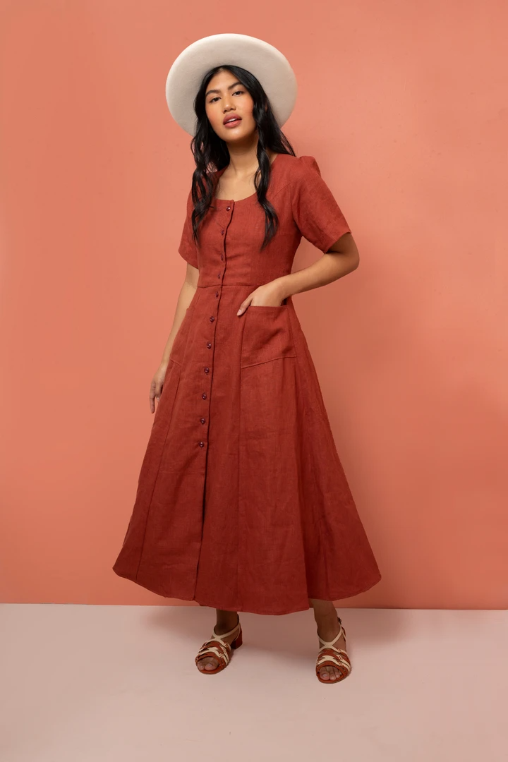 ladies material dress Friday Pattern Company