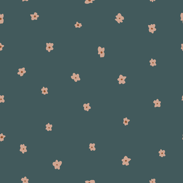 Quilting Cotton - Dear Isla - Posies - Hunter Green