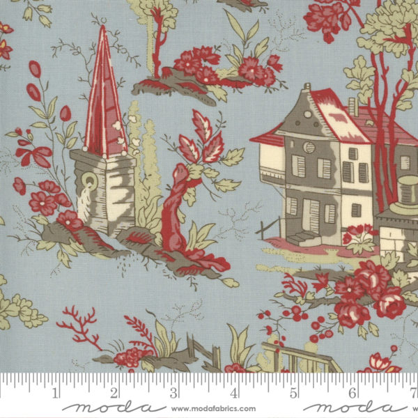 Quilting Cotton - Jardin De Fleurs - Dusty Blue