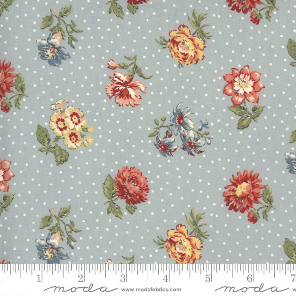 Quilting Cotton - Jardin De Fleurs - Dusty Blue