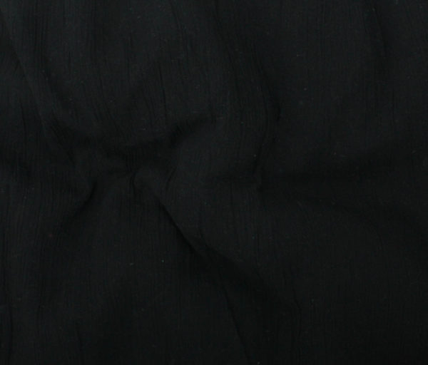 Crinkle Cotton Voile - Black