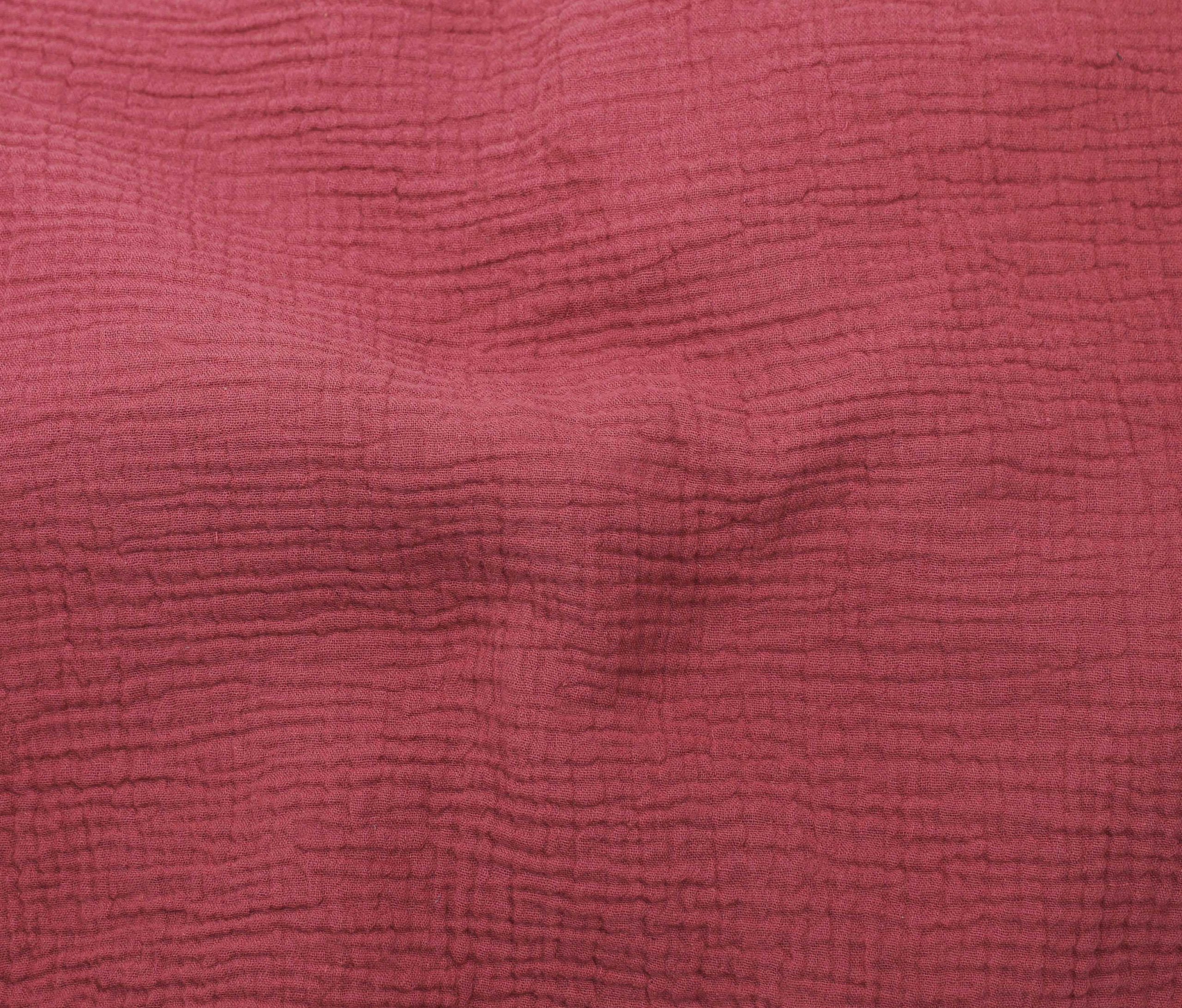 Crinkle Cotton Double Gauze - Rosewood - Stonemountain & Daughter Fabrics