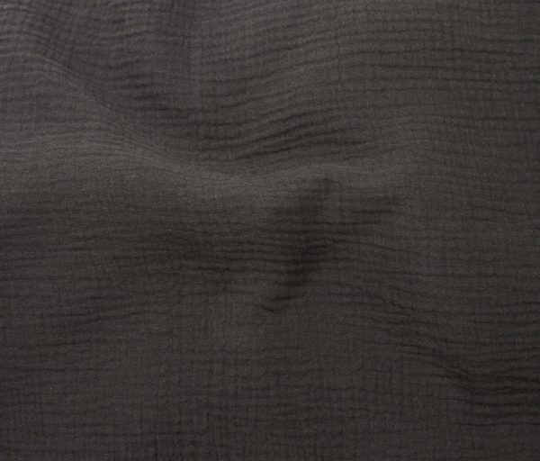 Crinkle Cotton Double Gauze - Charcoal